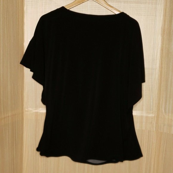 Nicole By Nicole Miller Plus Scoop Neck Poncho Top - Picture 2 of 6